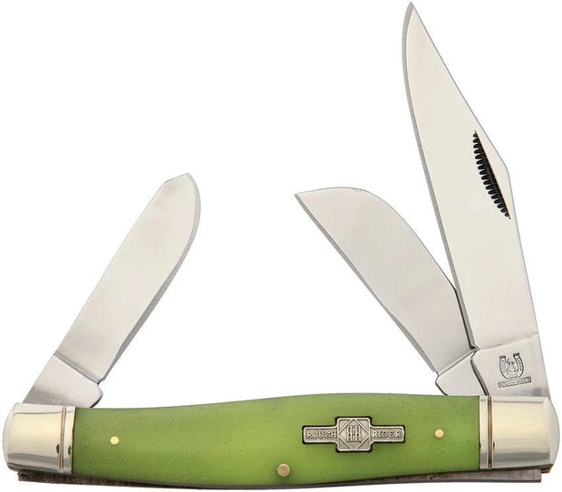 Rough Rider Moon Glow Stockman Knife With Moon Glow Handle Three Blades For Outdoor Enthusiasts by Rough Rider