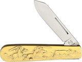 Rough Rider Cowboy Knife Brass RR1457 by Rough Rider