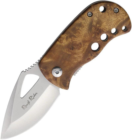 Rough Rider Wood Handle Linerlock Knife KD11 RR1554 For Outdoor Enthusiasts And Collectors by Rough Rider