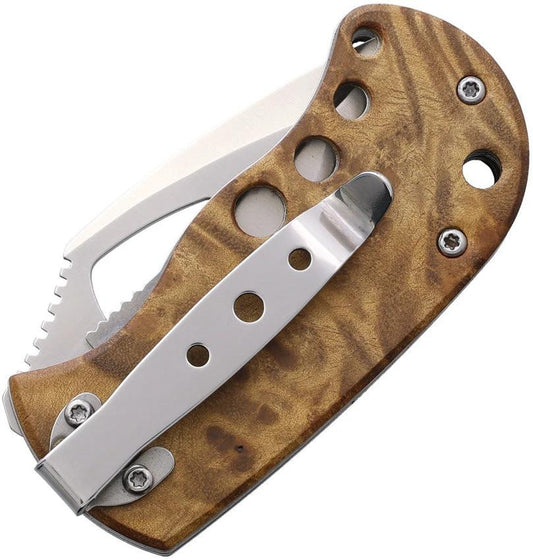 Rough Rider Wood Handle Linerlock Knife KD11 RR1554 For Outdoor Enthusiasts And Collectors by Rough Rider