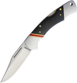 Rough Rider Highland Lockback Knife For Outdoor EDC Enthusiasts 4.5 Inch Closed Satin Clip Point Blade Black G10 Handle by Rough Rider