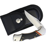 Rough Rider Highland Lockback Knife For Outdoor EDC Enthusiasts 4.5 Inch Closed Satin Clip Point Blade Black G10 Handle by Rough Rider
