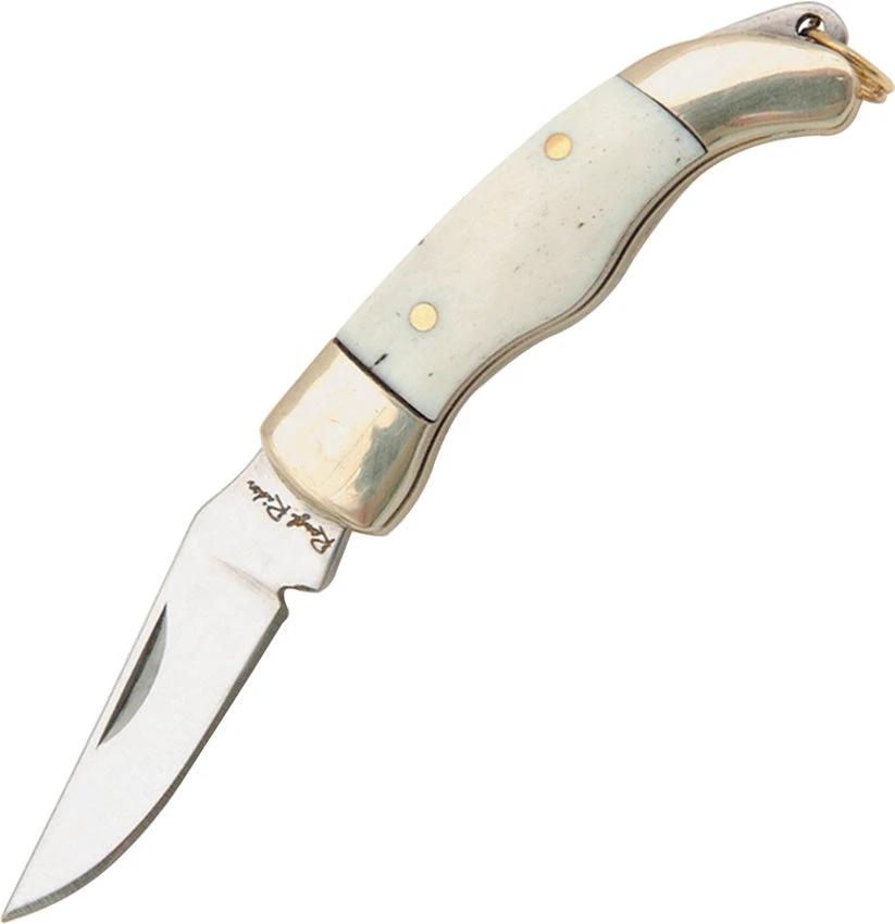 Rough Rider Miniature Folder RR167 Stainless Clip Blade White Bone Handle For EDC Enthusiasts by Rough Rider