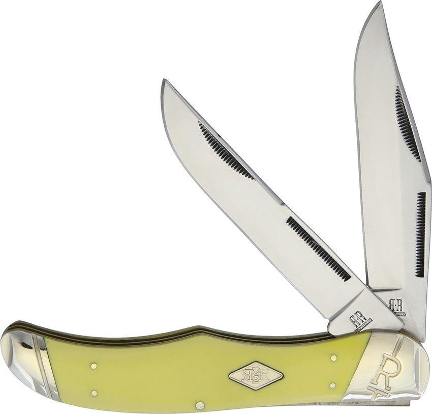 Rough Rider Folding Hunter Carbon Yellow KB223R / RR1742 by Rough Rider