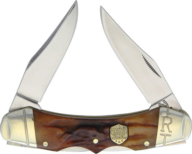 Rough Rider Double Lock Brown Stag Bone KA17R by Rough Rider