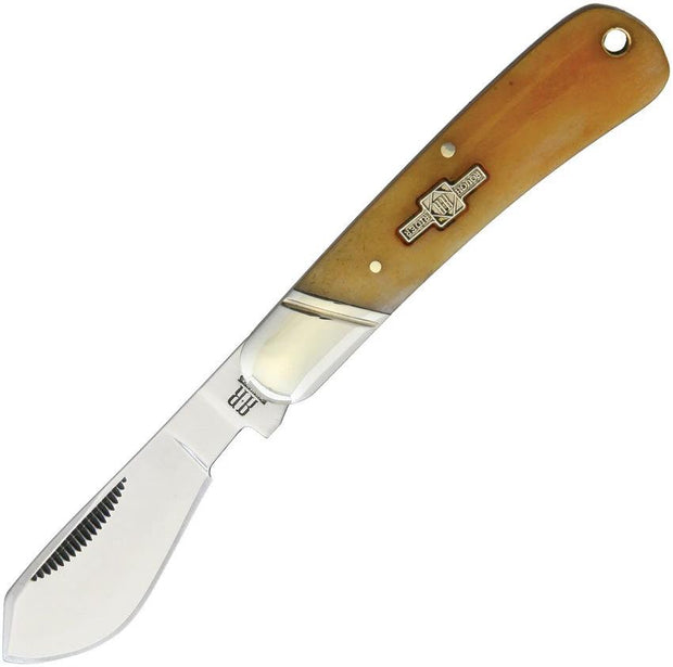 Rough Rider Tobacco Knife Cotton Sampler 3 Inch Stainless Wide Belly Blade Bone Handle Nickel Bolster Elite Collectors by Rough Rider