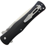 Rough Rider Linerlock Knife K1910 - Satin Blade, Black G10 Handle, 6in Closed for EDC Outdoorsmen by Rough Rider