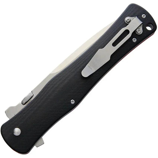 Rough Rider Linerlock Knife K1910 - Satin Blade, Black G10 Handle, 6in Closed for EDC Outdoorsmen by Rough Rider