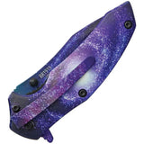 Rough Rider Galaxy Linerlock Knife - Compact EDC with 2.25 Inch Drop Point Blade and Aluminum Handle by Rough Rider