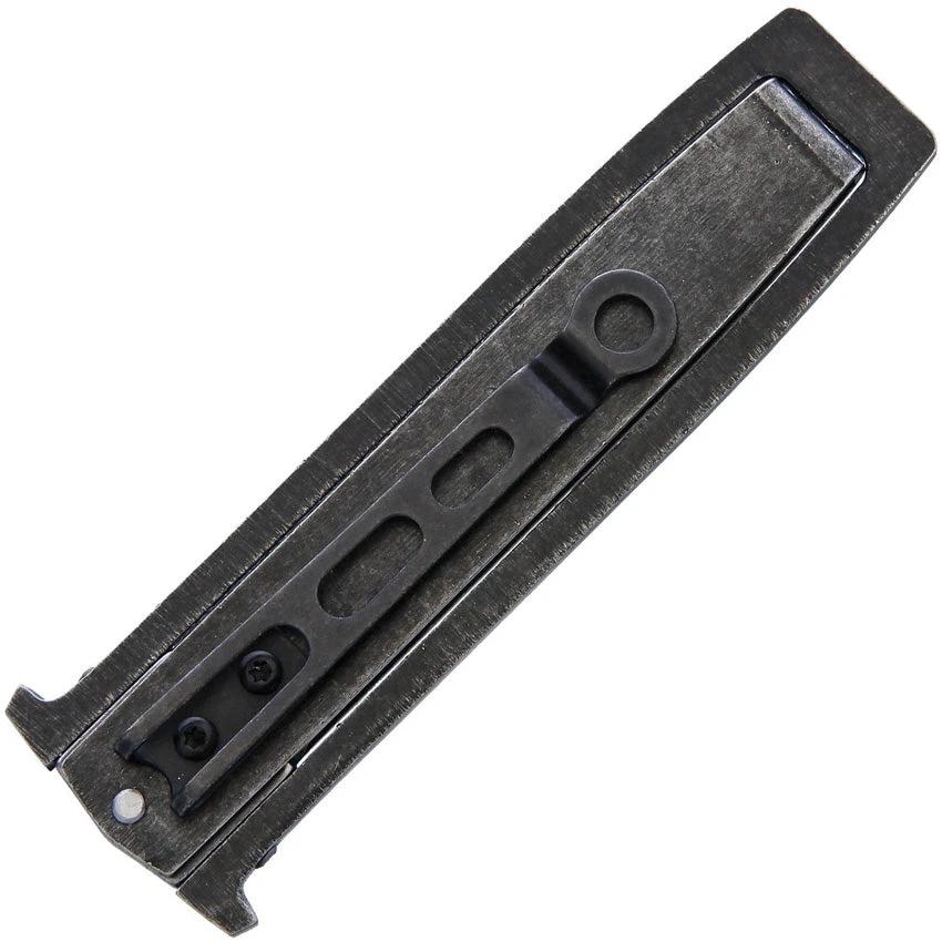 Rough Rider Swing Blade Knife RR1979 For Everyday Carry Rugged 3.75in Closed 2.5in Black Stonewash Blade by Rough Rider