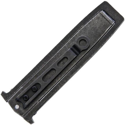 Rough Rider Swing Blade Knife RR1979 For Everyday Carry Rugged 3.75in Closed 2.5in Black Stonewash Blade by Rough Rider