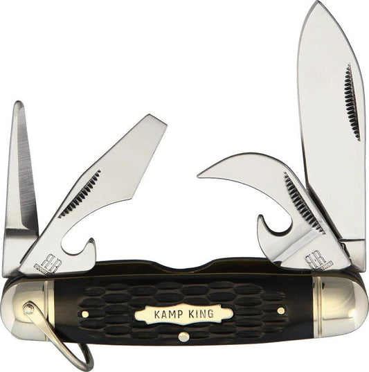 Rough Rider Kamp King KB416R Outdoor Pocket Knife With Three Point Six Three Inch Closed Blade And Bottle Opener by Rough Rider