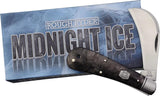 Rough Rider Midnight Ice Hawkbill Knife 4 Inch Closed Satin Blade Carbon Fiber Handle For EDC Enthusiasts by Rough Rider