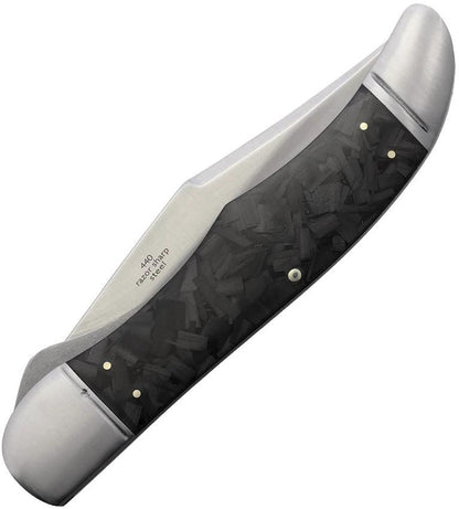 Rough Rider Folding Hunter Midnight Ice Knife For Collectors With Satin Locking Blade And Shredded Carbon Fiber Handle by Rough Rider