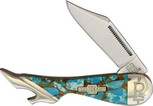 Rough Rider Leg Knife Amber Turquoise KB114R-1 / RR2002 by Rough Rider