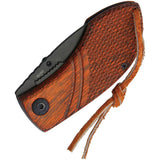 Rough Rider Linerlock Wood Folding Knife With Drop Point For Outdoor EDC Enthusiasts by Rough Rider