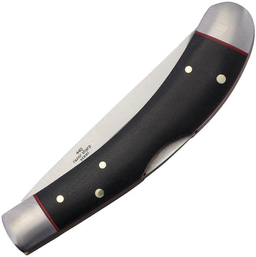 Rough Rider Bow Trapper Lockback KA63 4 Inch Satin 440 Stainless Skinner Blade Canvas Micarta For Outdoor Enthusiasts by Rough Rider