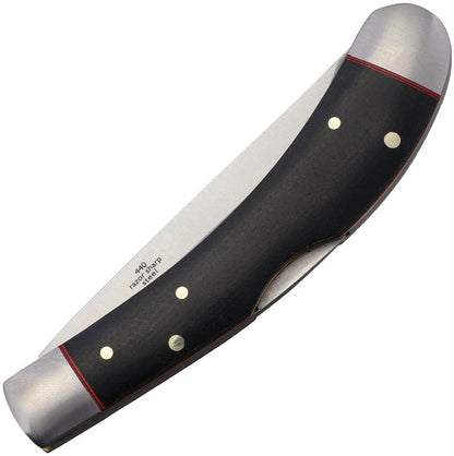 Rough Rider Bow Trapper Lockback KA63 4 Inch Satin 440 Stainless Skinner Blade Canvas Micarta For Outdoor Enthusiasts by Rough Rider
