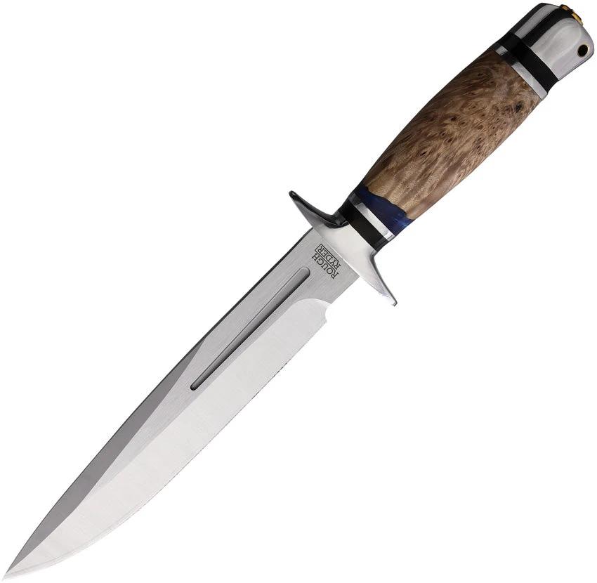 Rough Rider Fixed Blade Knife Resin Wood Handle HK1715 RR2240 For Outdoorsmen Includes Sharpening Stone by Rough Rider