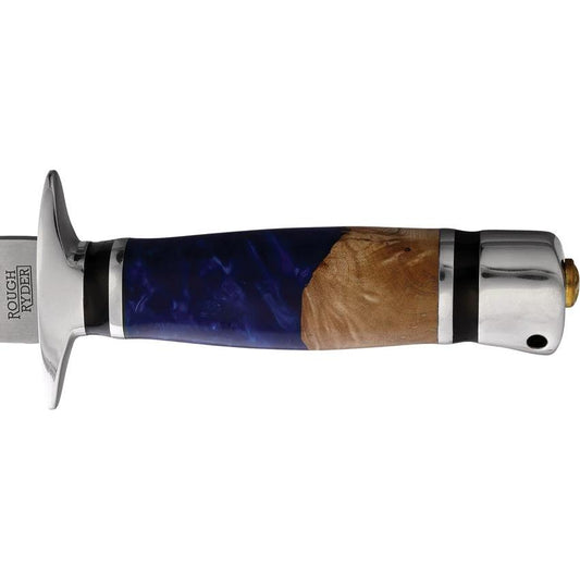 Rough Rider Fixed Blade Knife Resin Wood Handle HK1715 RR2240 For Outdoorsmen Includes Sharpening Stone by Rough Rider