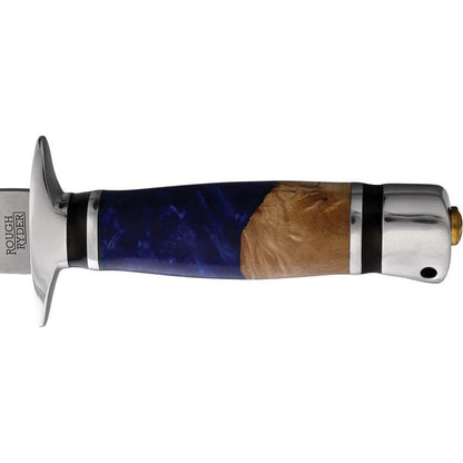Rough Rider Fixed Blade Knife Resin Wood Handle HK1715 RR2240 For Outdoorsmen Includes Sharpening Stone by Rough Rider