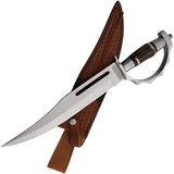 Rough Rider Vaquero Bowie Knife - 17.5 Inch Satin Blade Stag Handle D Guard Outdoor Survival by Rough Rider