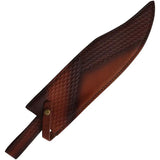 Rough Rider Damascus Bowie Knife - 14-Inch Blade Full Tang Stag Pakkawood Handle With Leather Sheath For Outdoorsmen by Rough Rider