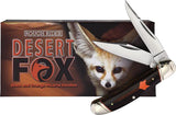 Rough Rider Desert Fox Copperhead Pocket Knife Premium 3.75 Inch Closed Satin Clip Micarta Handle For Collectors by Rough Rider