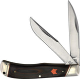 Rough Rider Desert Fox Jumbo Trapper Knife Premium Wharncliffe 5 Inch Closed Satin Micarta Handle for EDC Enthusiasts by Rough Rider