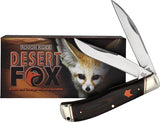 Rough Rider Desert Fox Jumbo Trapper Knife Premium Wharncliffe 5 Inch Closed Satin Micarta Handle for EDC Enthusiasts by Rough Rider