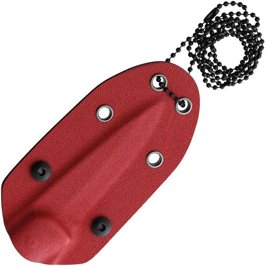Rough Rider RR2315 Neck Knife - Compact 7in Black Stainless Blade With Red G10 Handle Lanyard Included by Rough Rider