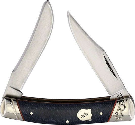 Rough Rider Small Moose Blue Jean Knife 3.5in Satin Clip EDC by Rough Rider