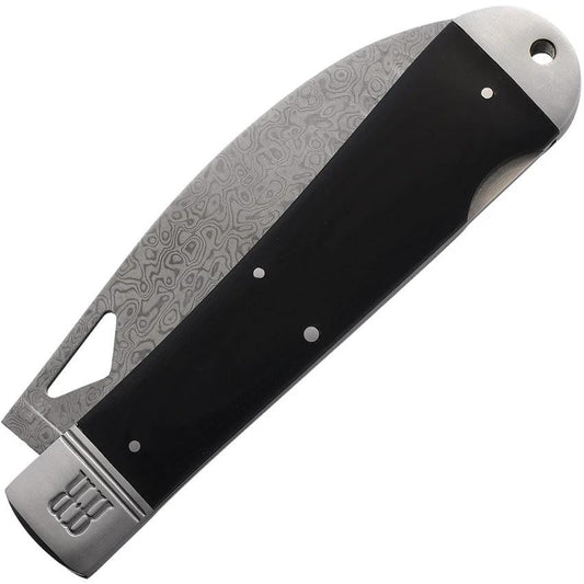 Rough Rider Damascus Sous Chef Knife 4.25 Inch Blade Black G10 Handle Ideal For Home Cooks by Rough Rider