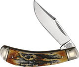 Rough Rider Bow Trapper Knife Cinnamon Bone 4 Inch Clip Blade For Collectors And Outdoorsmen by Rough Rider