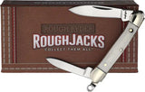 Rough Rider Mini Canoe Pocket Knife - EDC Ready With Satin Blade And Bone Handle by Rough Rider