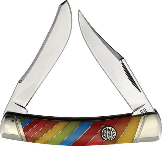 Rough Rider Moose Lollipop Premium Pocket Knife 4.25in Closed With Stainless Clip And Long Spey Blades For Collectors by Rough Rider