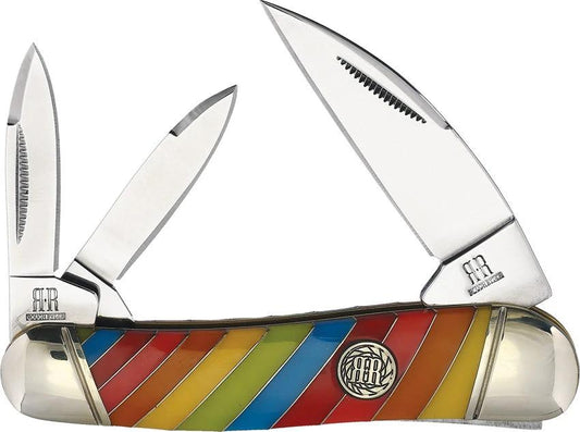 Rough Rider Lollipop Series Swayback Wharncliffe Knife With Twin Pen Blades Stainless 3.75 Inch Closed For Collectors by Rough Rider