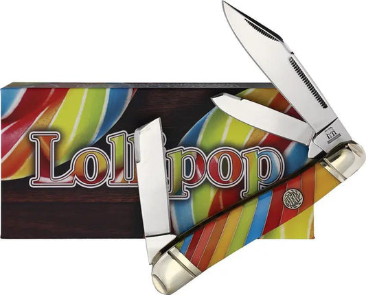 Rough Rider Lollipop Series Texas Stockman Knife Stainless Three Blade Set - For Outdoorsmen Collectors by Rough Rider