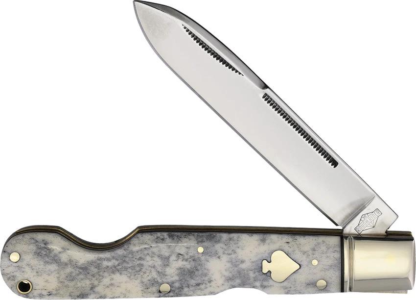 Rough Rider Easy Open Lockback Appaloosa Knife 4.5 Inch Closed Mirror Stainless Spear Blade For Collectors by Rough Rider