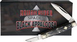 Rough Rider Capital Intern Knife - Compact Double Blade EDC With Black Appaloosa Bone Handle And Mirror Finish by Rough Rider