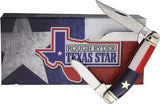 Rough Rider Texas Star Sowbelly Knife - 3.75in Stainless Clip Sheepsfoot Spey Blades For Collectors by Rough Rider