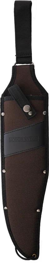 Rough Rider Raiders Bowie RR2523 Knife - 18 Inch Satin Stainless Blade With Brown Wood Handle And Brass Guard by Rough Rider