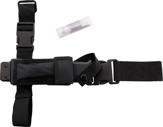 Rough Rider Combat Knife Black G10 Sawback With Integrated Survival Kit In Sheath - Durable Outdoor Tactical Tool by Rough Rider