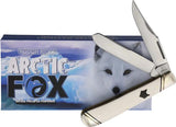 Rough Rider Arctic Fox Trapper - Dual Spey And Clip Blades For Everyday Carry With White Micarta Handle by Rough Rider
