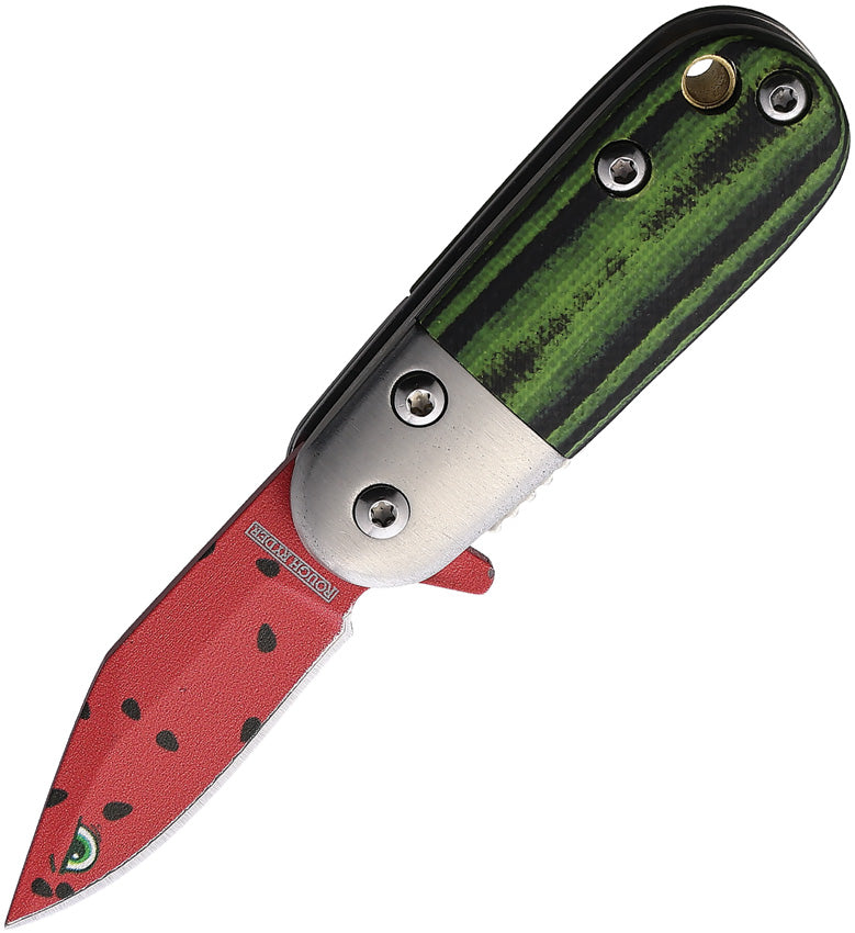 Rough Rider Angry Watermelon Liner Lock Knife Assisted Opening for EDC Enthusiasts by Rough Rider
