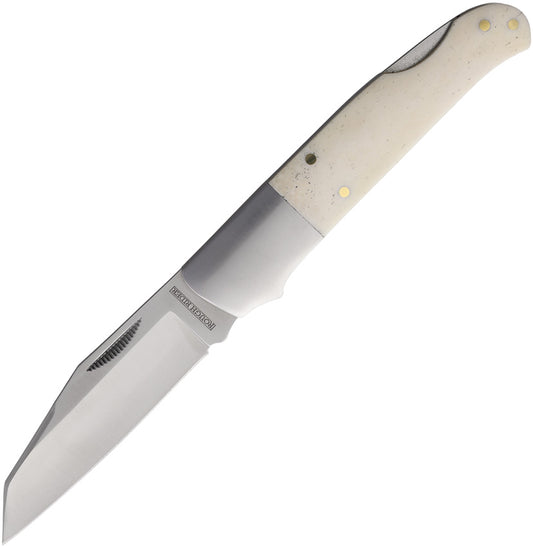 Rough Rider Premium Lockback Knife Winter Bone Handle Satin Blade Four And A Quarter Inch Closed Outdoorsmen by Rough Rider