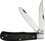 Rough Rider Black Reserve Bearhead Trapper Knife Premium Satin Blades Pakkawood Handle For Collectors by Rough Rider