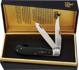 Rough Rider Bearhead Trapper Knife Premium Pakkawood Handle 4.25 Inch 440A Dual Blades For Collectors by Rough Rider