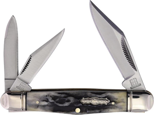 Rough Rider Whittler Black Stag Bone RR2576 KB304H by Rough Rider