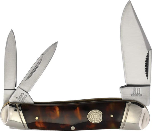 Rough Rider Whittler Knife Imitation Tortoise Shell Handle 3.75in Twin Blades For Collectors by Rough Rider